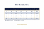 Size Chart | Julian's Menswear