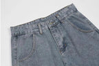 Men's Embroidered Wide Leg Jeans – Loose Fit Denim | Julian's Menswear