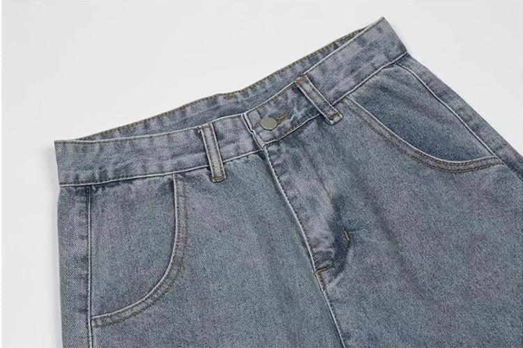 Men's Embroidered Wide Leg Jeans – Loose Fit Denim | Julian's Menswear