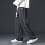 Julian's Menswear Men's Wide-Leg Corduroy Pants in Beige, Dark Gray, and Black — Stay stylish and comfortable all day!