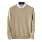 Julian's Menswear Men's Cashmere O-Neck Pullover Sweater- Ultimate Comfort & Style