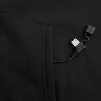 Julian's Menswear S Burgundy Men's USB Electric Heated Fleece Hoodie - 5 - Zone Heating in 4 Colors