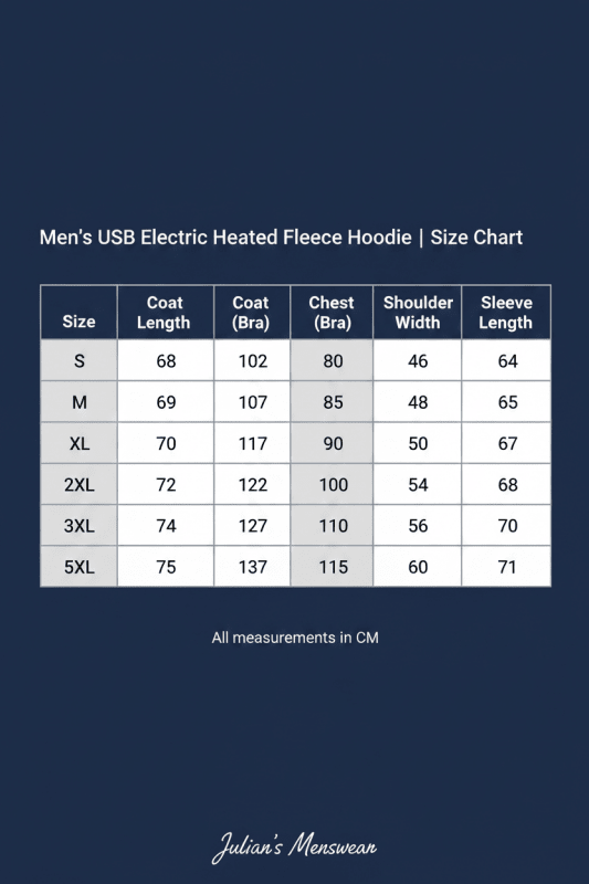 Julian's Menswear S Light Gray Men's USB Electric Heated Fleece Hoodie - 5 - Zone Heating in 4 Colors