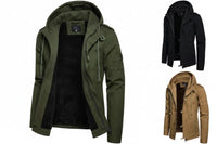 Julian's Menswear Men's Windproof Hooded Jacket