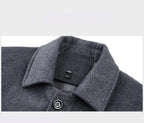 Julian's Menswear M Black Men's Quilted Wool Blend Winter Coat