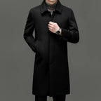 Julian's Menswear M Black Men's Quilted Wool Blend Winter Coat