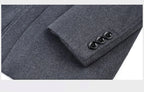 Julian's Menswear M Black Men's Quilted Wool Blend Winter Coat