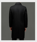 Julian's Menswear M Black Men's Quilted Wool Blend Winter Coat