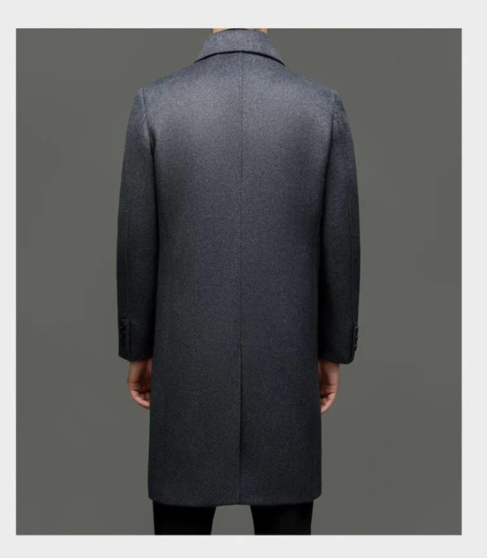 Julian's Menswear M Black Men's Quilted Wool Blend Winter Coat