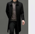 Julian's Menswear M Black Men's Quilted Wool Blend Winter Coat
