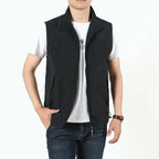 Julian's Menswear M Army Green Men's Casual Softshell Safari Vest
