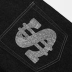 Julian's Menswear Men's Straight Leg Washed Denim Jeans - Black