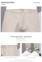 Julian's Menswear Men's Casual Slim Straight Pants - Lightweight Cotton Blend