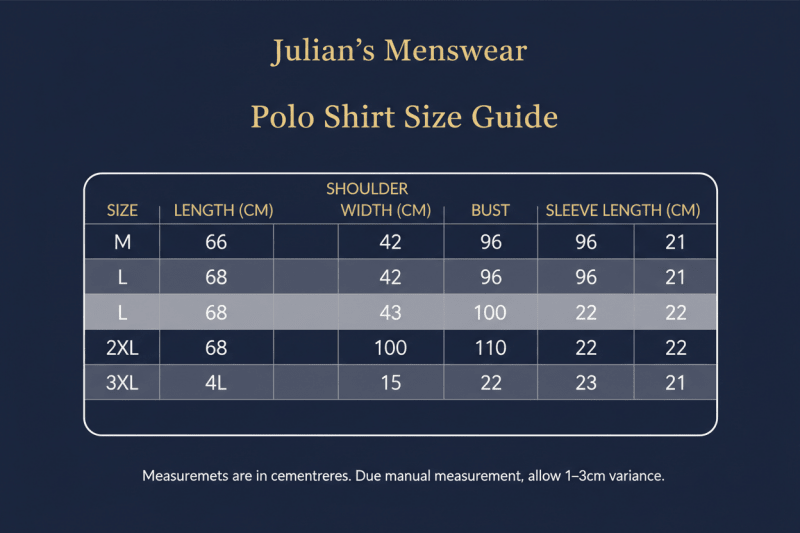 Julian's Menswear M White Classic Polo Shirt for Men: Regular Fit, 100% Cotton, Anti-Wrinkle Finish