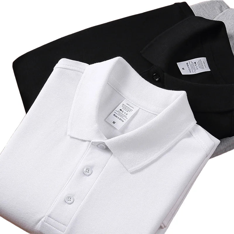 Julian's Menswear M Gold Men's Casual Cotton Polo Shirt - 100% Cotton Anti-Wrinkle Short Sleeve