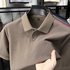 Julian's Menswear M Gold Men's Casual Cotton Polo Shirt - 100% Cotton Anti-Wrinkle Short Sleeve