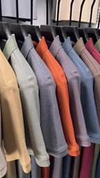 Julian's Menswear M Gold Men's Casual Cotton Polo Shirt - 100% Cotton Anti-Wrinkle Short Sleeve