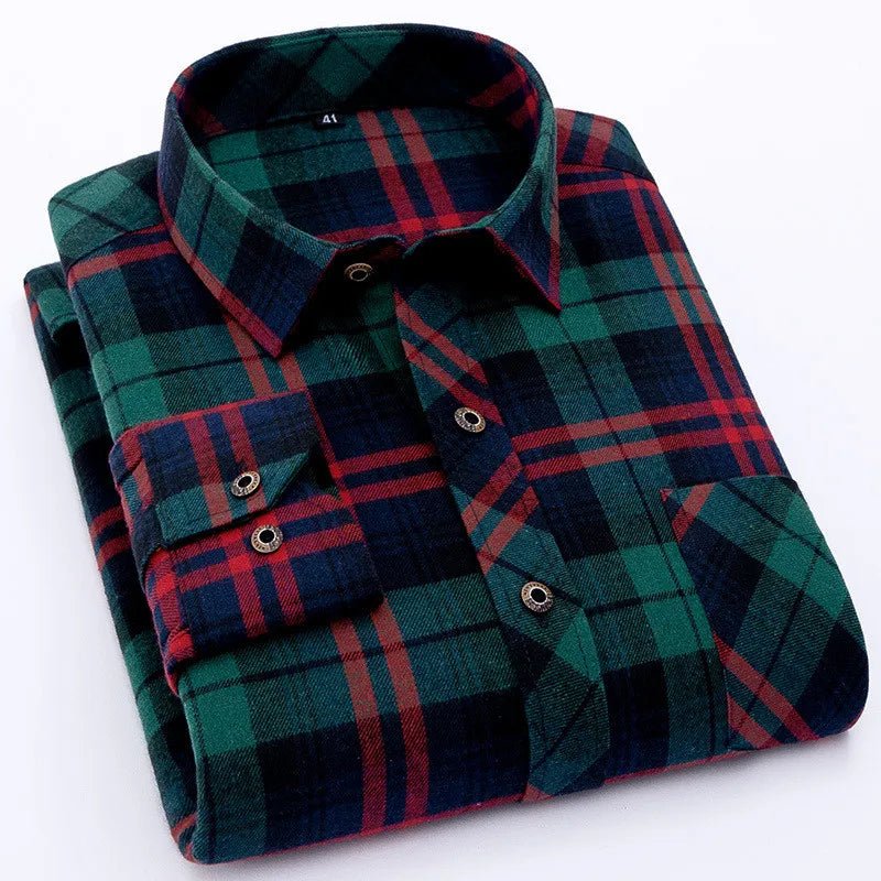 Men's Long Sleeve Plaid Dress Shirt | Julian's Menswear