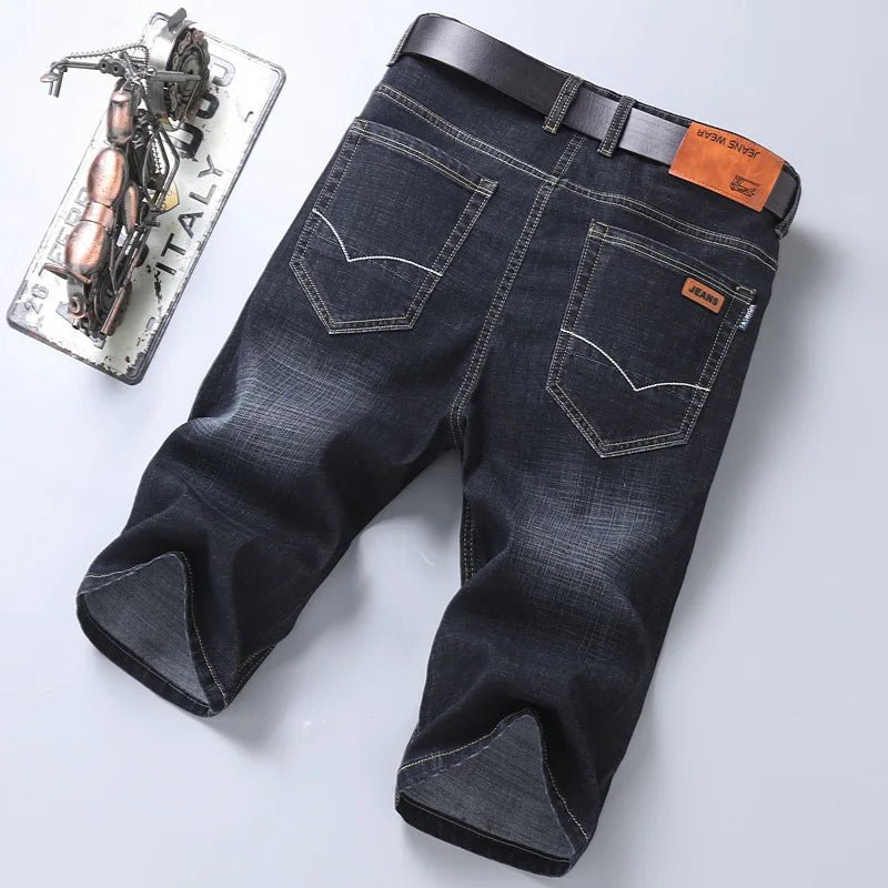 Julian's Menswear Black S Men's Straight Denim Shorts