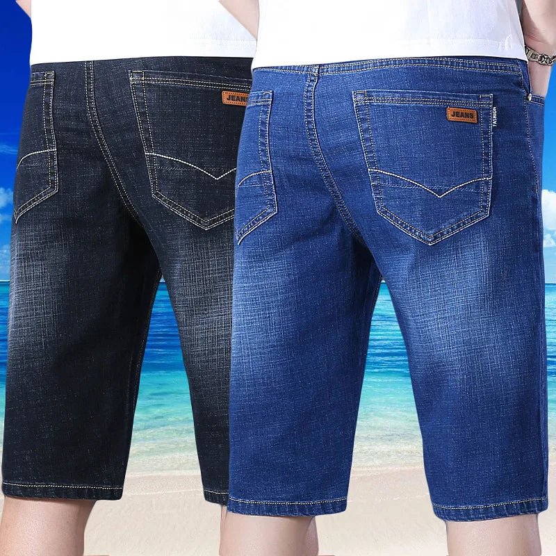 Julian's Menswear Blue S Men's Straight Denim Shorts