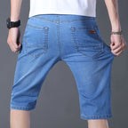 Julian's Menswear Blue S Men's Straight Denim Shorts