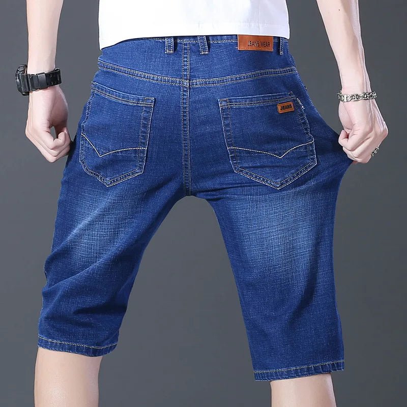 Julian's Menswear Blue S Men's Straight Denim Shorts
