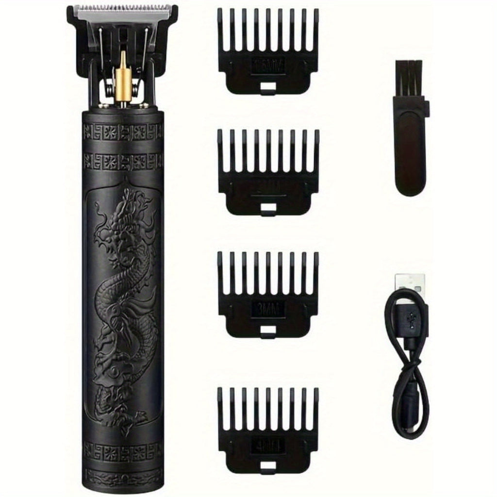 Professional Haircut and Beard Trimmer Set - USB Rechargeable, Elite Electric Grooming Tool for Men's Facials, Men's Grooming Kit