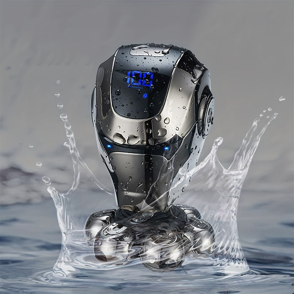 7D Head Shavers For Bald Men, Anti-Pinch Electric Razor For Men, 5-in-1 Men's Grooming Kit With Nose Hair Trimmer, Beard Trimmer For Men, And Rechargeable Electric Shavers For Men, Holiday Gift Father's Day Gift