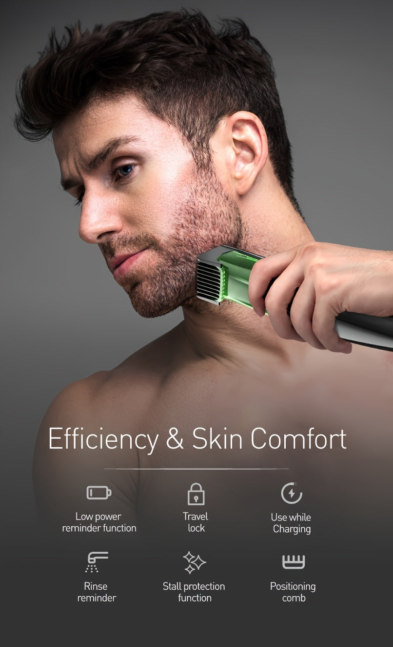 All-in-One Mens Grooming Kit - Precision Cordless Trimmer with Vacuum Cleaner - Ultimate Body & Beard Styling Tool for Men, Perfect Fathers Day Gift