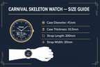 Carnival Skeleton Watch Size Guide