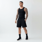 Julian's Menswear M Gray Men's Casual Cotton Gym Shorts - Breathable Workout Shorts for Training, Weekend and Casual Wear