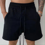Julian's Menswear M Gray Men's Casual Cotton Gym Shorts - Breathable Workout Shorts for Training, Weekend and Casual Wear