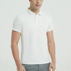 Julian's Menswear S Black Men's 230GSM Casual Cotton Polo Shirt - Classic Smart-Casual Style in 9 Colors, S-5XL