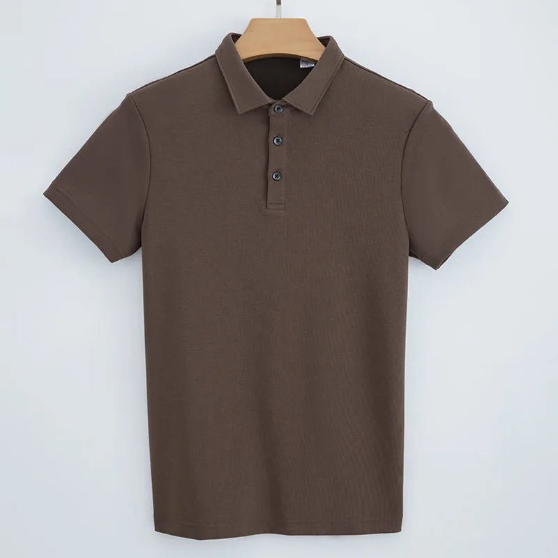Julian's Menswear S Black Men's 230GSM Casual Cotton Polo Shirt - Classic Smart-Casual Style in 9 Colors, S-5XL
