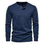 Julian's Menswear Men's Casual Long Sleeve Shirt: Breathable Polyester-Cotton Blend, Slim-Fit, 6 Colors, Sizes M-3XL