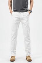Julian's Menswear 28 Gray Versatile Men's Classic Stretch Chinos for Office, Weekend & Beyond