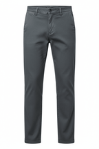 Julian's Menswear 28 Gray Versatile Men's Classic Stretch Chinos for Office, Weekend & Beyond