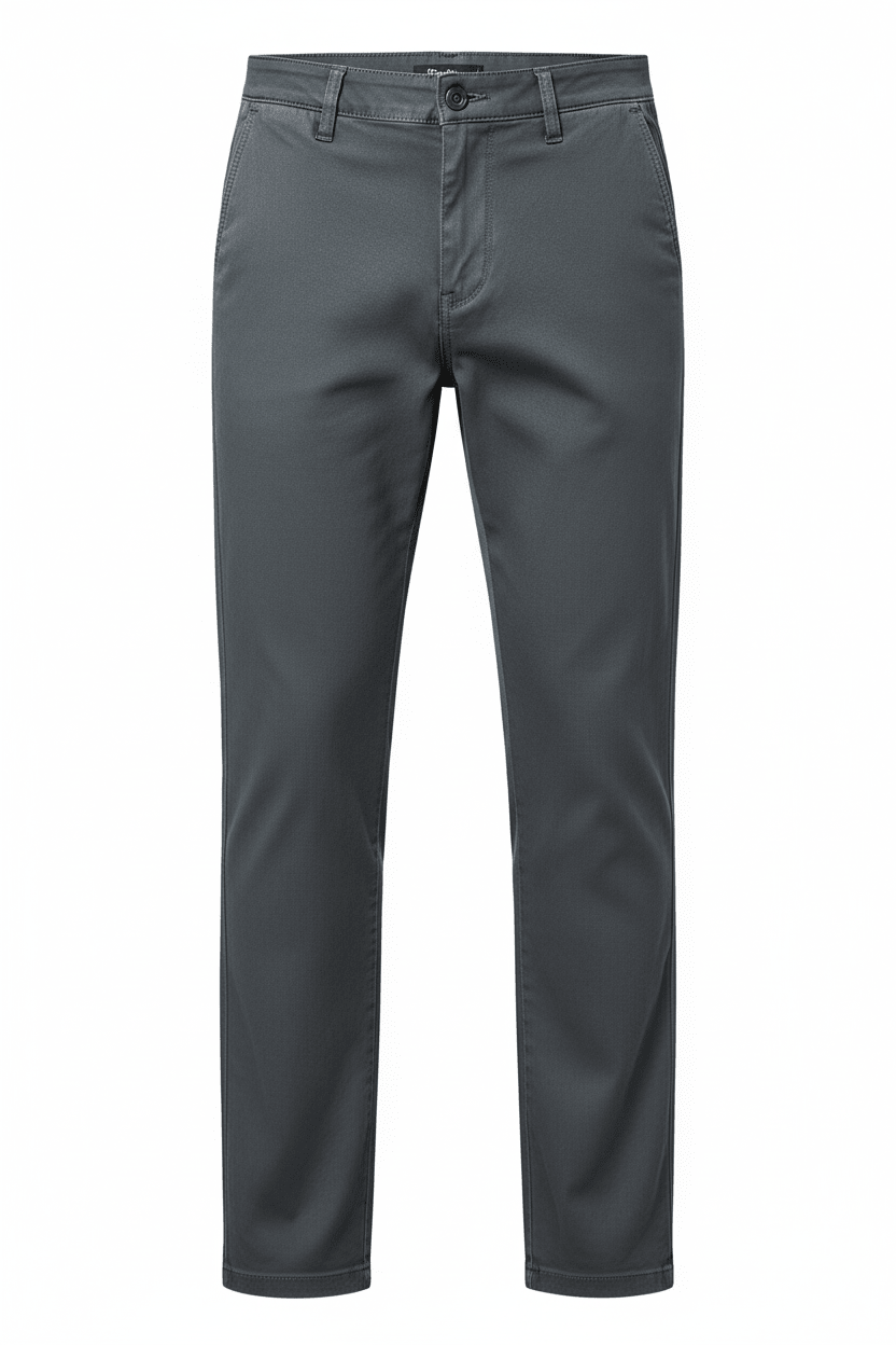 Julian's Menswear 28 Gray Versatile Men's Classic Stretch Chinos for Office, Weekend & Beyond