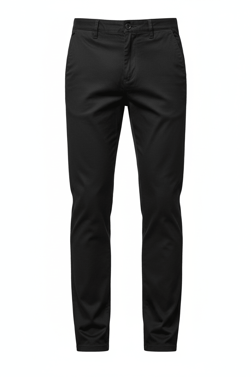 Julian's Menswear 28 Black Versatile Men's Classic Stretch Chinos for Office, Weekend & Beyond