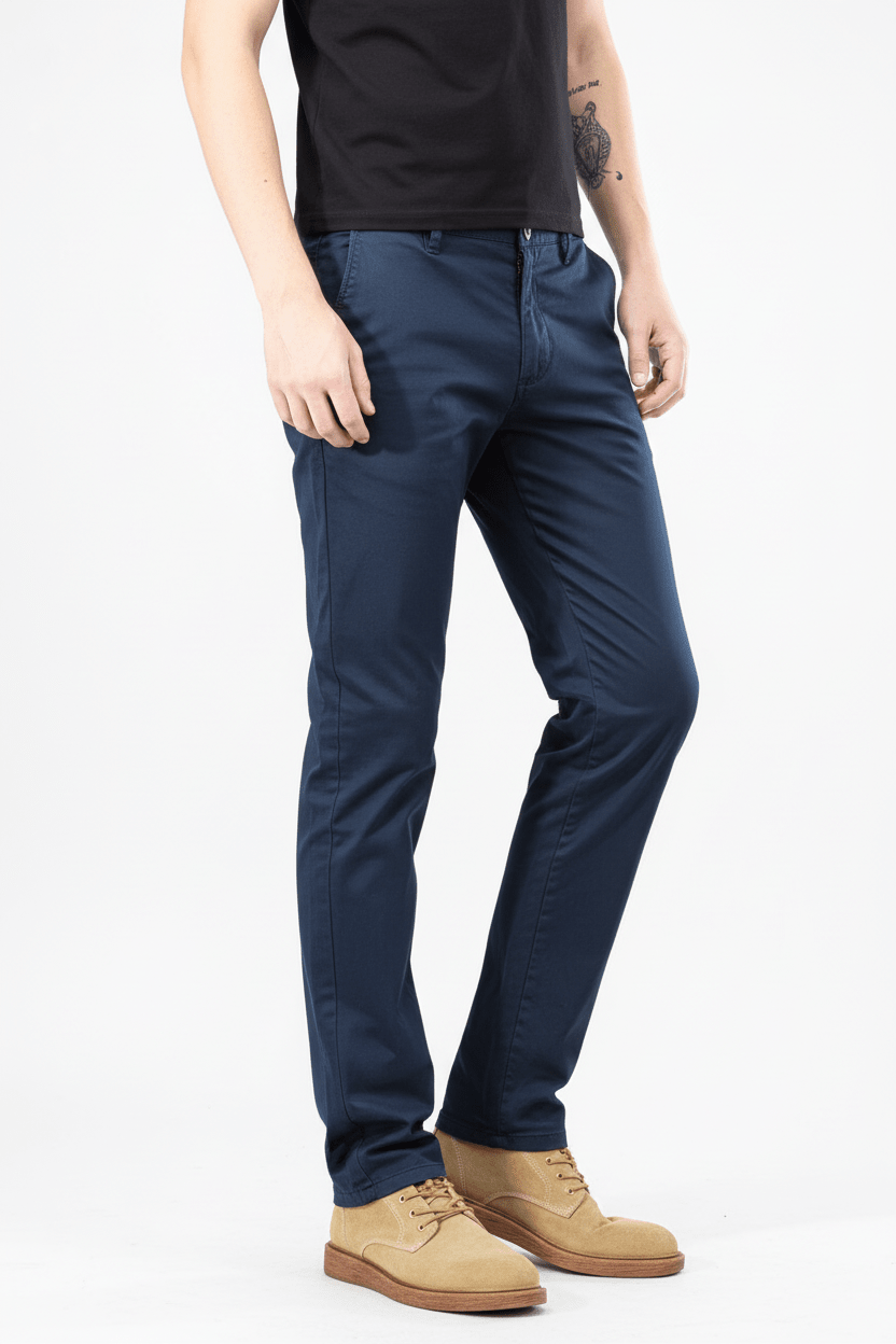 Julian's Menswear 28 Gray Versatile Men's Classic Stretch Chinos for Office, Weekend & Beyond