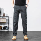 Julian's Menswear 28 Gray Versatile Men's Classic Stretch Chinos for Office, Weekend & Beyond