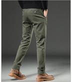 Julian's Menswear M Black Men's Cotton Straight-Leg Chinos s - Heavyweight Chinos for Smart-Casual Wear