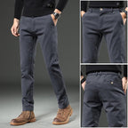 Julian's Menswear Men's Cotton Straight-Leg Chinos s - Heavyweight Chinos for Smart-Casual Wear