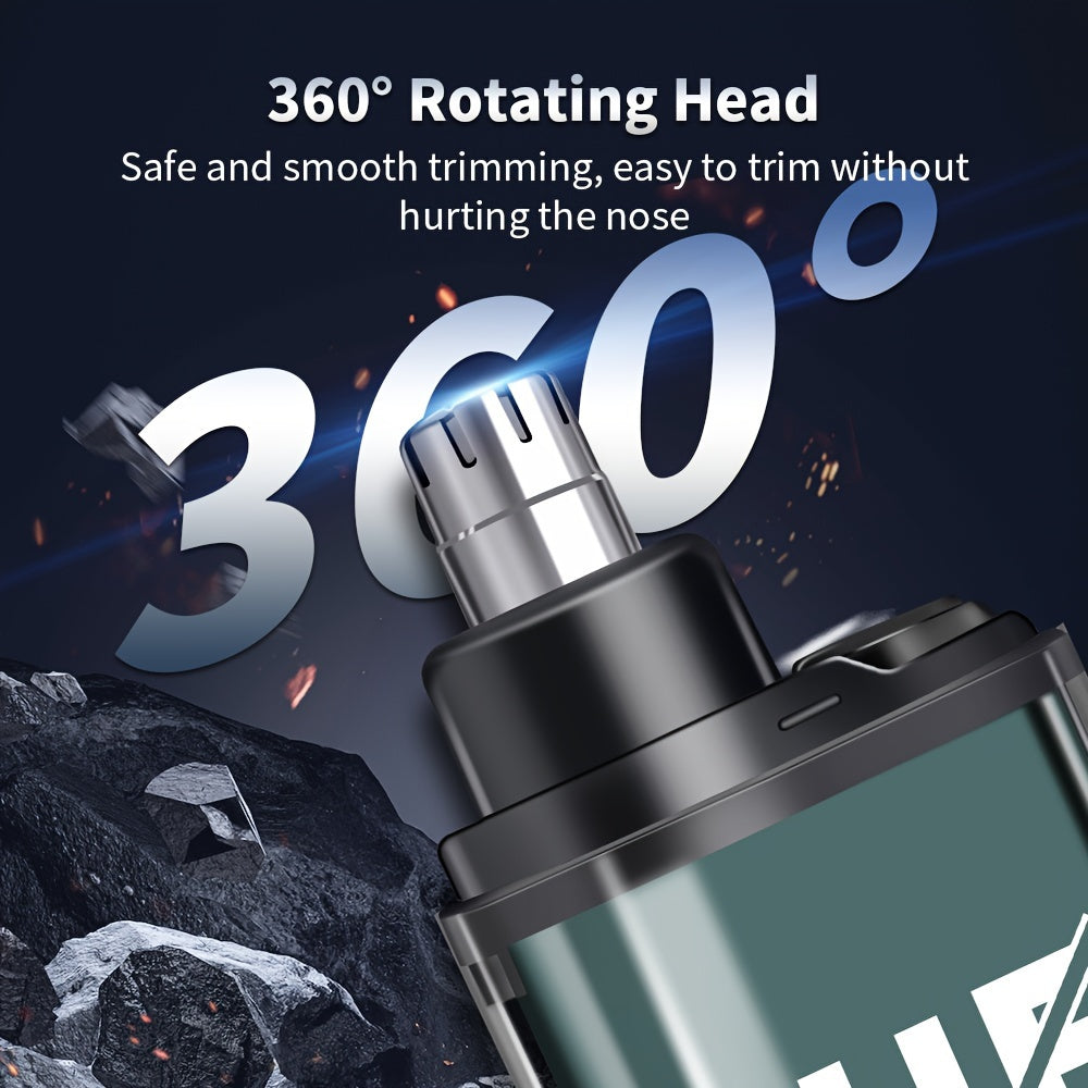 HIENA Portable Electric Nose Hair Trimmer with Digital Display - USB Rechargeable, Lithium Battery, Men's Grooming Tool