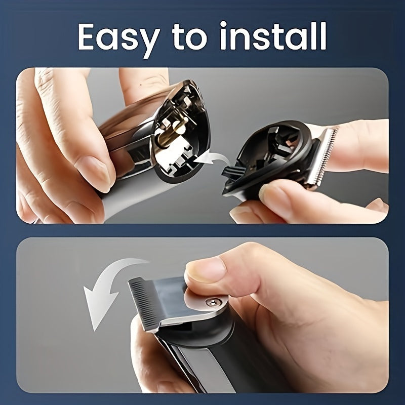 Beard Trimmer For Men SHPAVVER, 17-Pc Set Rechargeable Hair Clippers Kit With Safety Lock, Mens Grooming Kit For Hair Beard Body & Nose, Gifts For Men