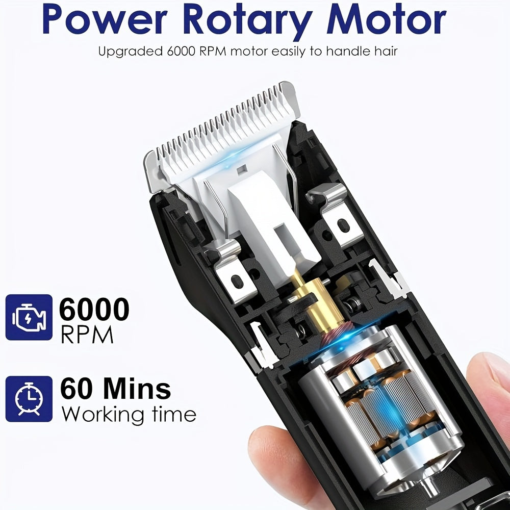 Brightup Manscape Electric Razor for Men, Wet/Dry Pubic Ball Nose Body Facial Shaver with LED Light, Body Hair Trimmer with Storage Bag, Womens Bikini Trimmer, Mens Grooming Kit