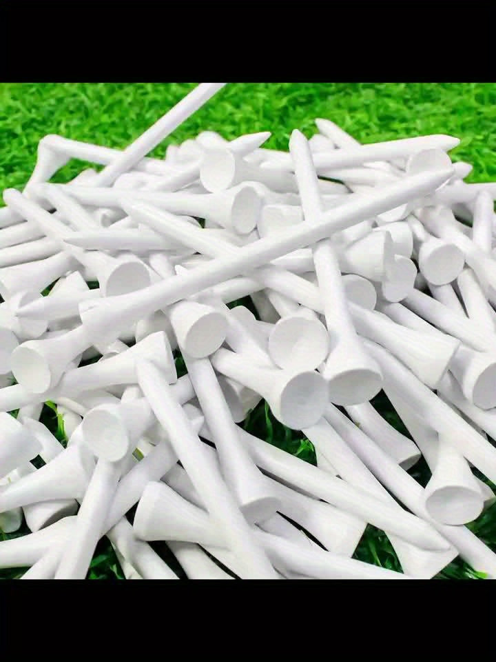 100pcs Premium White Wooden Golf Tees - 3-1/8" Durable & Smooth, Ideal for Enhanced Gameplay, Golf Gameplay Enhancement|Traditional Golf Tees|Smooth Texture, Wooden Tee Design