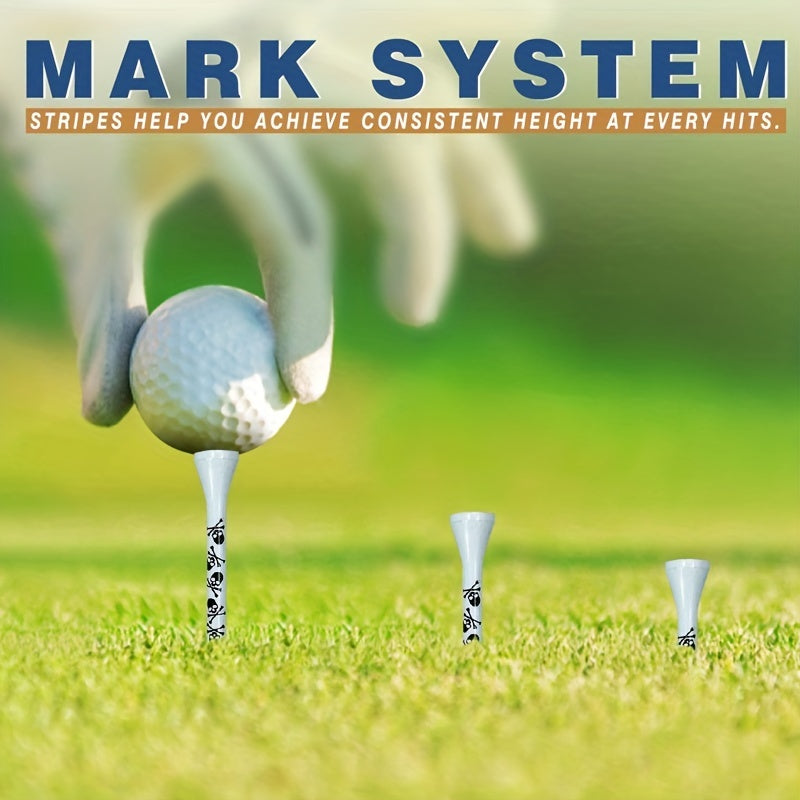 50Pcs 7cm/2.76inch, 3.8cm/1.5inch Creative Durable Skull Pattern Golf Tees