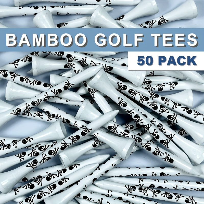 50Pcs 7cm/2.76inch, 3.8cm/1.5inch Creative Durable Skull Pattern Golf Tees