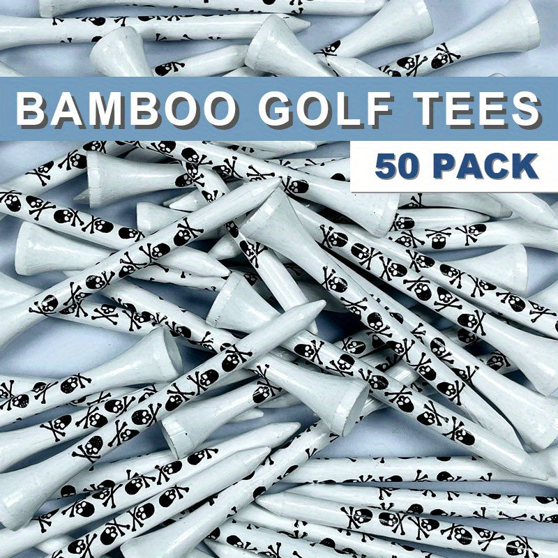 50Pcs 7cm/2.76inch, 3.8cm/1.5inch Creative Durable Skull Pattern Golf Tees